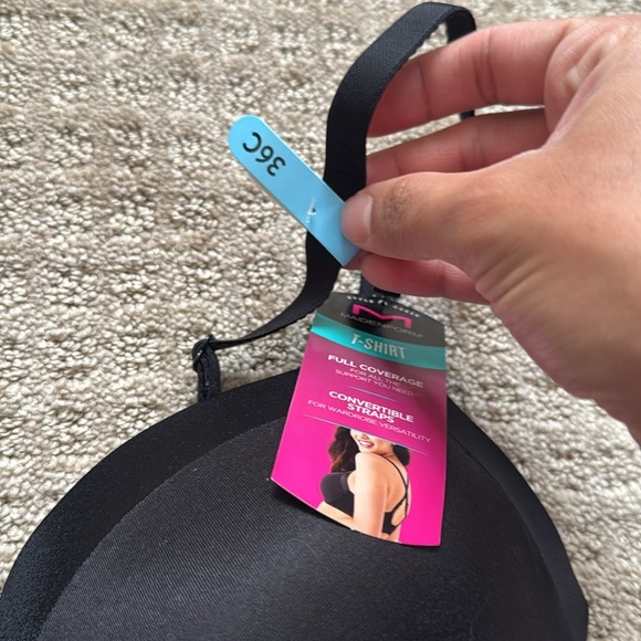 NWT Maidenform tshirt bra black size 36C - Picture 2 of 4